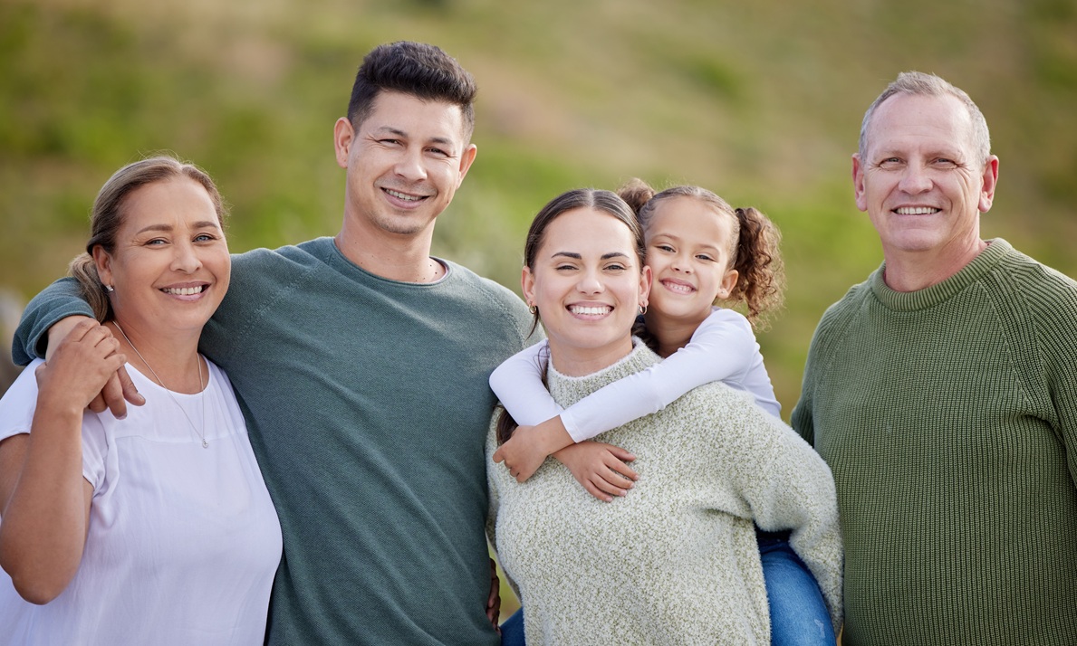 We love doing things together. Shot of a multi-generational family spending time together outdoors