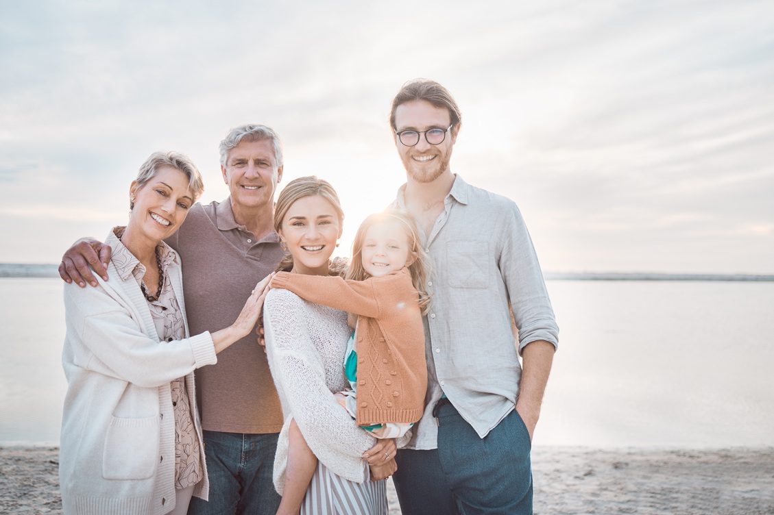 Shot of a multi-generational family spending the day at the beach.